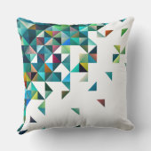 図形のカラフル三角形パターンを変更 クッション (裏面)