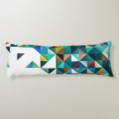 図形のカラフル三角形パターンを変更 ボディピロー (裏面)