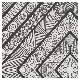 図形のパターン（白黒） ファブリック