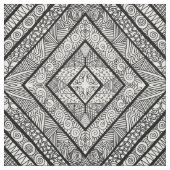 図形のパターン（白黒） ファブリック (見本)