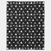 図形の三角形 フリースブランケット (正面)