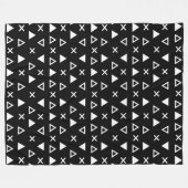 図形の三角形 フリースブランケット (正面(横))