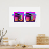 図形の反射メガネポスター ポスター (キッチン)