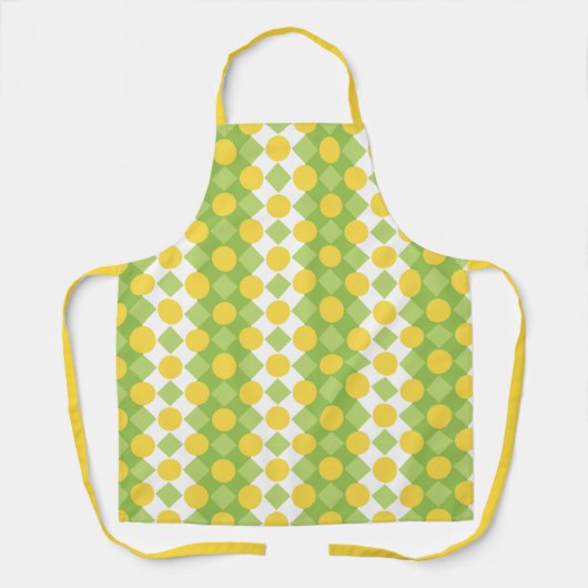 図形の明るい行のパターン エプロン (正面)
