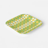 図形の明るい行のパターン ペーパープレート (傾斜あり)