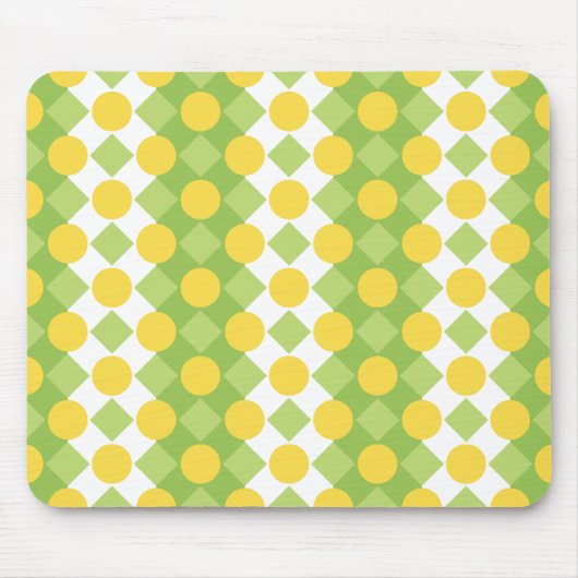 図形の明るい行のパターン マウスパッド (正面)