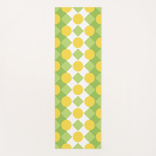 図形の明るい行のパターン ヨガマット (正面)