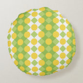 図形の明るい行のパターン ラウンドクッション (裏面)