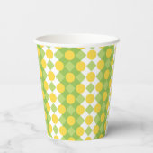 図形の明るい行のパターン 紙コップ (裏面)