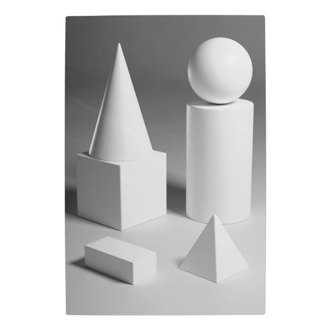 図形の網かけ メタルプリント (正面)