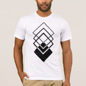 図形の繰り返し正方形 Tシャツ (正面)