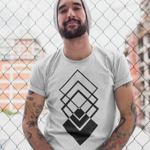 図形の繰り返し正方形 Tシャツ