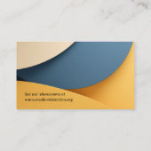 図形の背景（青と黄色） 名刺 (裏面)