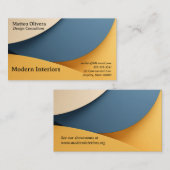 図形の背景（青と黄色） 名刺 (正面/裏面)