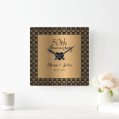 図形の記結婚念日 スクエア壁時計 (ホーム)