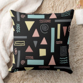 図形の黒いパターン クッション (ブランケット)
