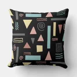図形の黒いパターン クッション