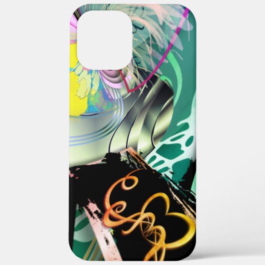 図形やオブジェクトの不規則な曲線パノラマ Case-Mate iPhoneケース (裏面)