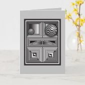 図形を通る光学 カード (黄色い花)