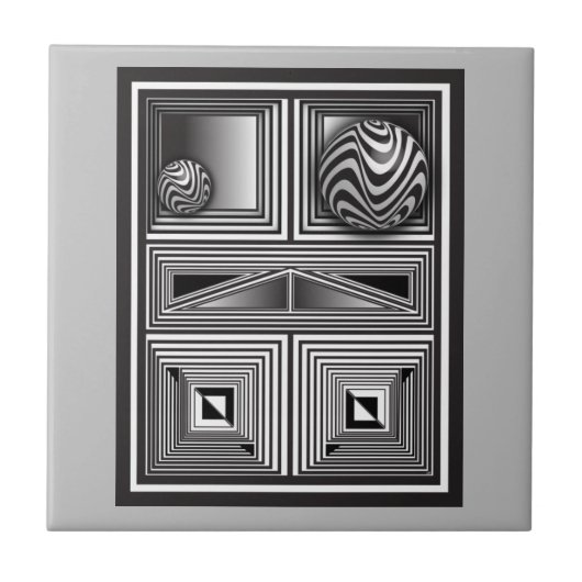 図形を通る光学 タイル (正面)