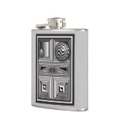 図形を通る光学 フラスク (左)