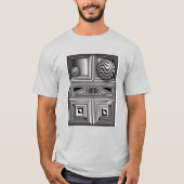 図形を通る光学 Tシャツ (正面)