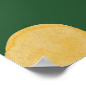 図形オーガニックうぶな人パターン。抽象芸術水色 ポスター (角)