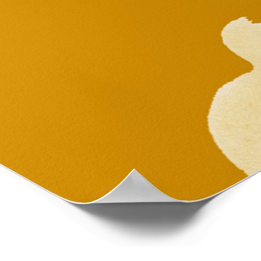 図形オーガニックうぶな人パターン。抽象芸術水色 ポスター (角)