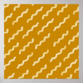 図形オーガニックうぶな人パターン。抽象芸術水色 ポスター (正面)