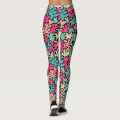 図形オーガニック抽象芸術240822 – 黒の色 レギンス (裏面)