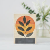 図形オーガニック#129 ポストカード (スタンド正面)