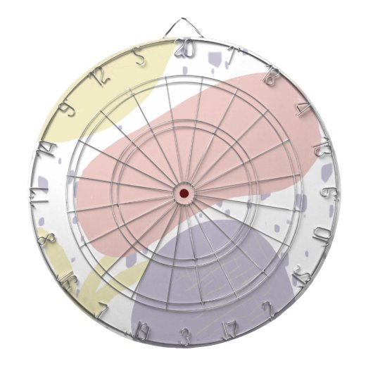図形オーガニックSun Blobアートパターン ダーツボード (正面)