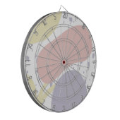 図形オーガニックSun Blobアートパターン ダーツボード (正面左)