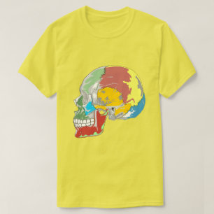 図形カラフルスカルデザイン Tシャツ