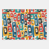 図形カラフルパターン ラッピングペーパーシート (正面3)