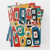 図形カラフルパターン ラッピングペーパーシート (インサイチュ)