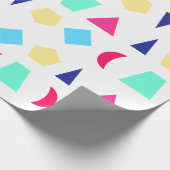 図形カラフル幾何学的パターン誕生日 ラッピングペーパー (角)