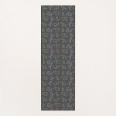 図形カラフル折り紙の動物のパターン ヨガマット (正面)