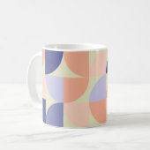 図形グラフィックデザイン図形 |紫と珊瑚 コーヒーマグカップ (正面左)
