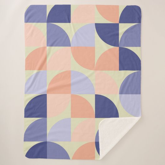 図形グラフィックデザイン図形 |紫と珊瑚 シェルパブランケット (正面)