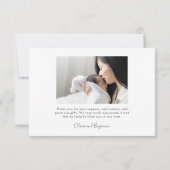 図形スカラフルクリプトベビー2つのフォトメッセージ サンキューカード (裏面)