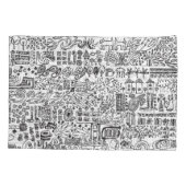 図形デザイン抽象芸術パターン。 枕カバー (裏面)