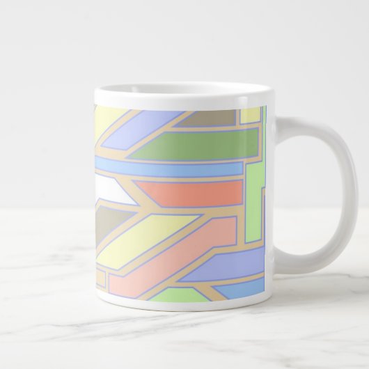 図形パターン3 ジャンボコーヒーマグカップ (右)