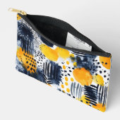 図形パターン アクセサリーポーチ (見開き)