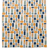 図形パターン シャワーカーテン (正面)