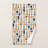 図形パターン バスタオルセット (ハンドタオル)