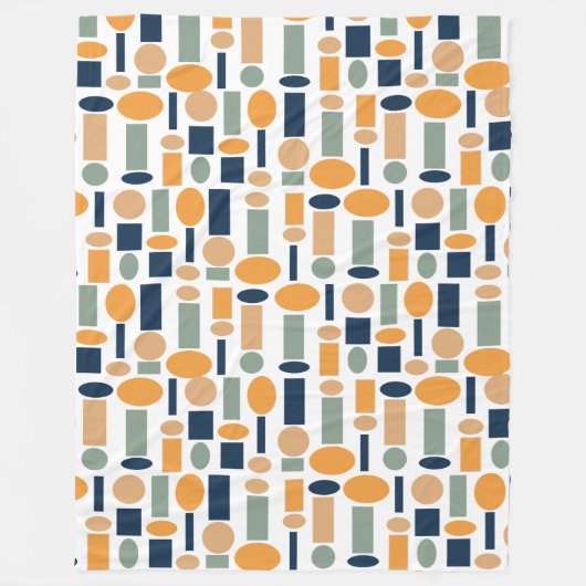 図形パターン フリースブランケット (正面)