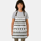 図形パターン(白パーソナライズされた黒) エプロン (インサイチュ)