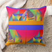 図形ピラミッドのコラージュ クッション (ブランケット)