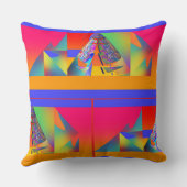 図形ピラミッドのコラージュ クッション (裏面)